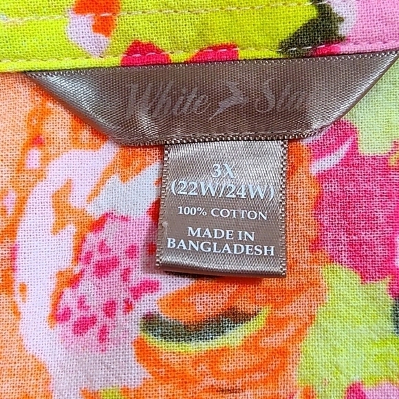 White Stag women's Blouse button down boho Size: 3X - Picture 3 of 9